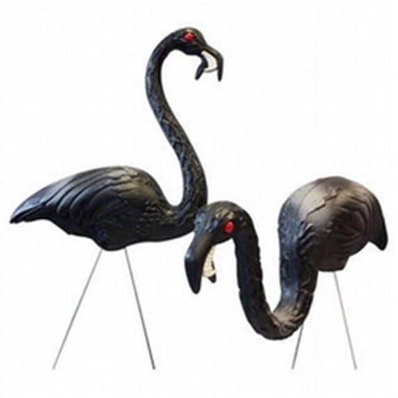 21 in - 32 in. Halloween Zombie Feeding Flamingo (2Set)