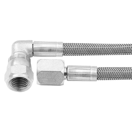 21 in. -4 AN No. 4 90 deg Straight Braided Brake Line