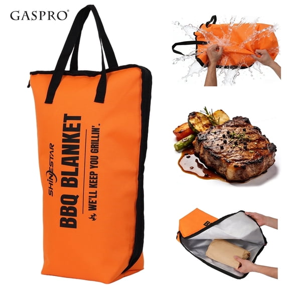Gaspro 22-Inch Insulated BBQ Blanket Leakproof 600D Oxford Brisket Resting Bag Smoker Accessory