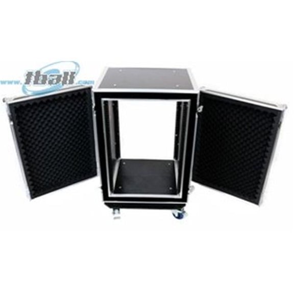 21 in. Body Depth with Wheels Fly Drive Case 16U Space Shock Mount Amplifier Case