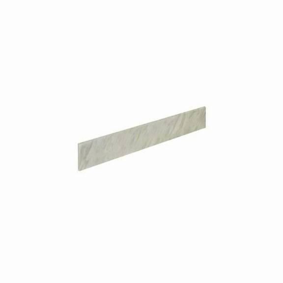 21 in. Jazz Carrara Marble Sidesplash, White