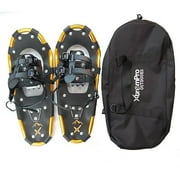 21 in. Snowshoes Backpacking Trail Lightweight Aluminum 7075 Alloy 14 Point Crampons, Metallic Gold