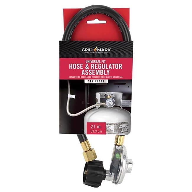 21 in. Stainless Steel Gas Line Hose & Regulator for Universal