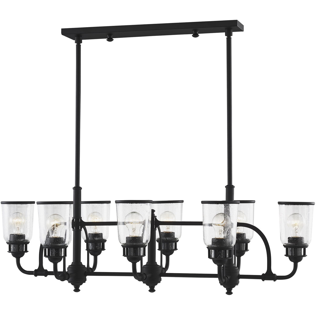 Lawrenceville 8-Light Black Industrial Chandelier