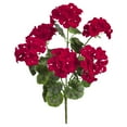 thumbnail image 1 of 21-inch Artificial Silk Red Geranium Bush, for Indoor Use, by Mainstays, 1 of 8