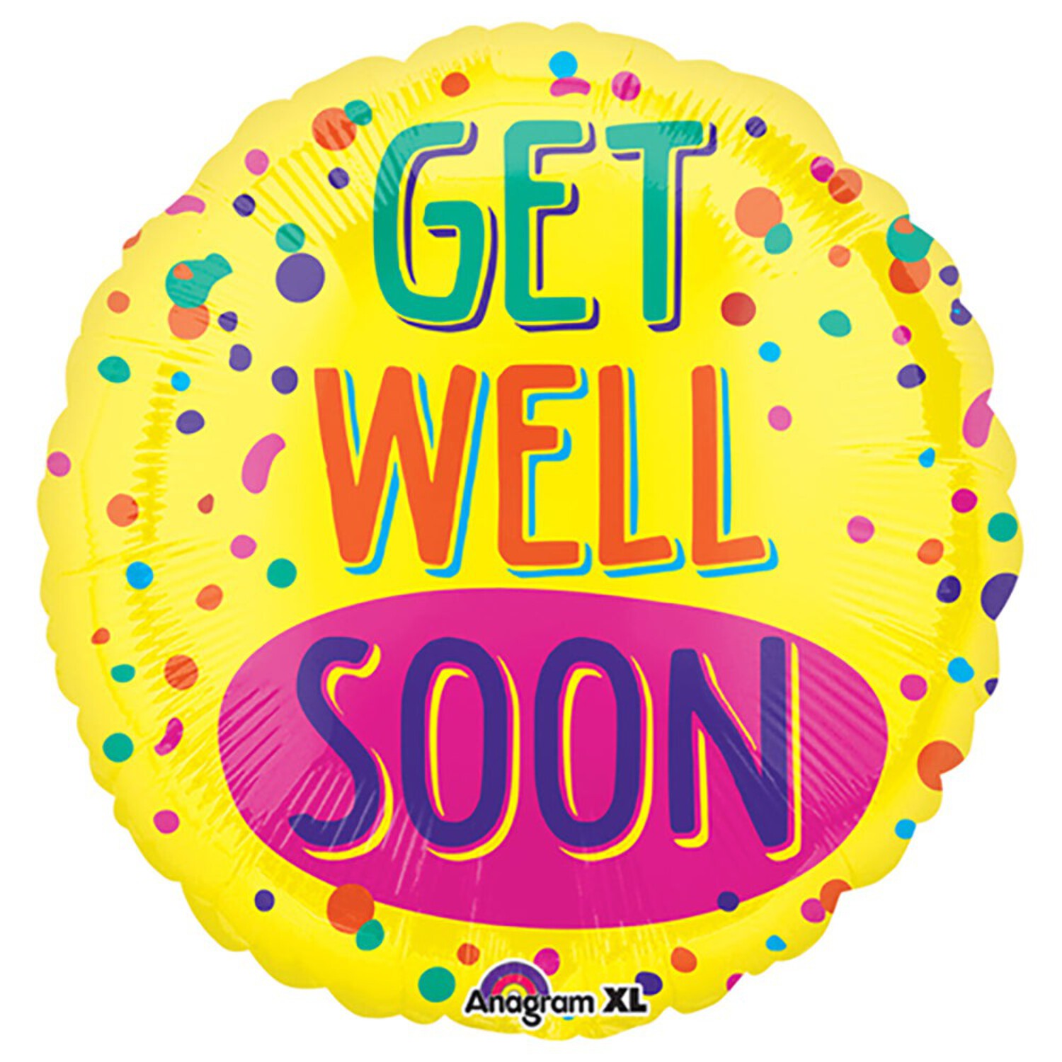 21 inch Get Well Soon Paint Splatter Foil Mylar Balloon Party