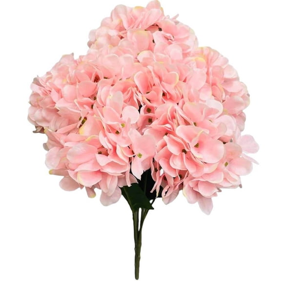 21 inch Hydrangea Bush - Pink Silk Flowers - Party Supplies Decorations