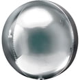 thumbnail image 1 of 21 inch Jumbo Silver Orbz (3 Pk) Anagram Foil Mylar Balloon - Party Supplies Decorations, 1 of 2