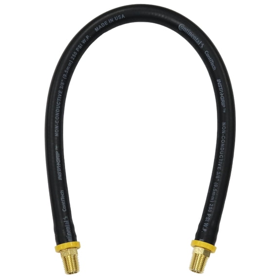 21-inch Short Air Compressor Hose: 1/4" Male NPT to 1/4" Male NPT Connections (Lead-Free Brass)