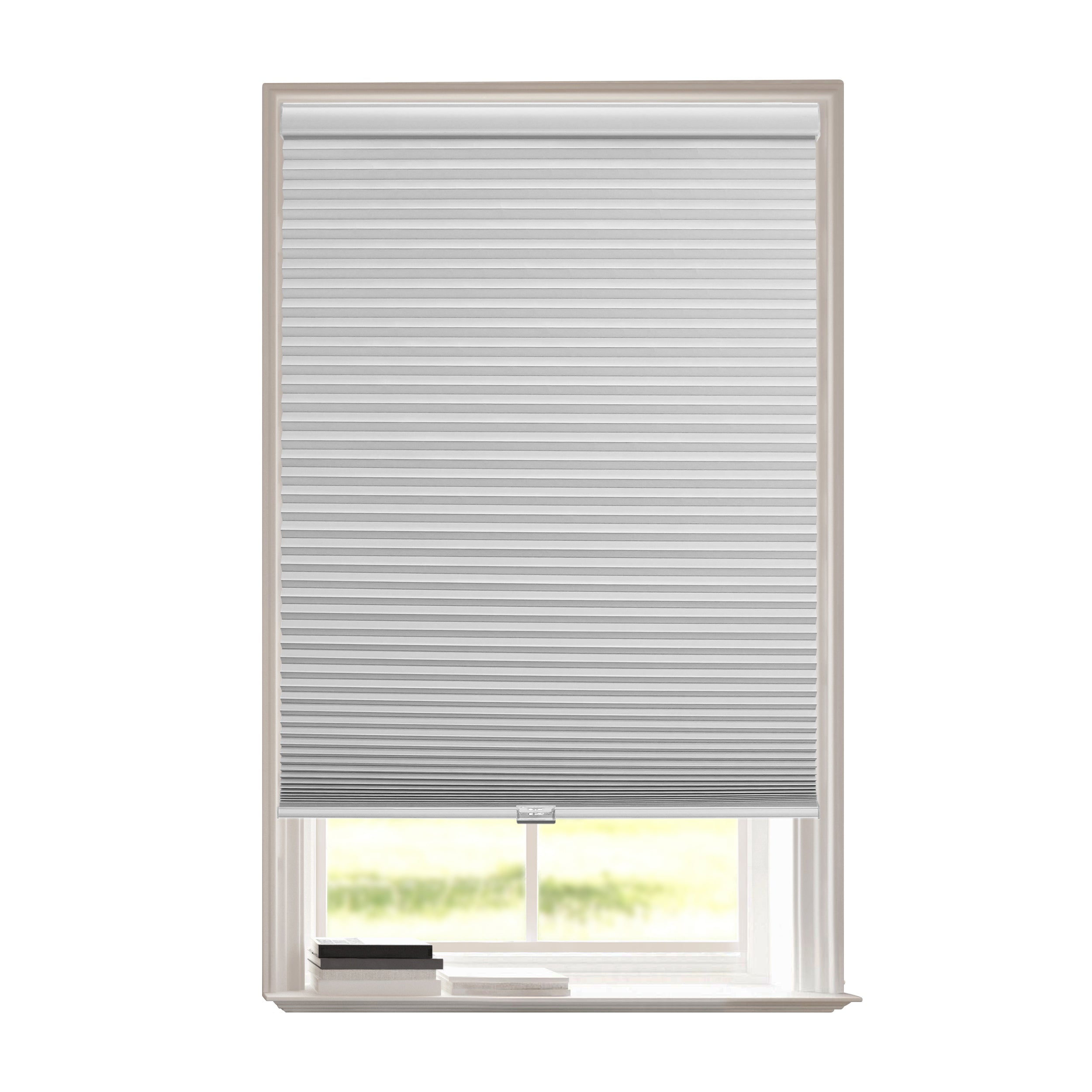 21-Inch x 64-Inch Cordless Blackout Honeycomb Cellular Shades in White