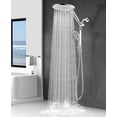 thumbnail image 1 of 21-mode Dual Handheld Shower Head Combo, 2-in-1 Rain Shower Heads System 8 Inch Rainfall Shower Head and 10 Modes High Pressure Hand Held Showerhead with Built-in Power Wash, 1 of 6