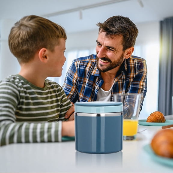 21 oz Stainless Steel Insulated Food Container,Thermoses for Hot Food and Cold Food,Wide Mouth Leak-Proof Soup Container for Adults(Blue)