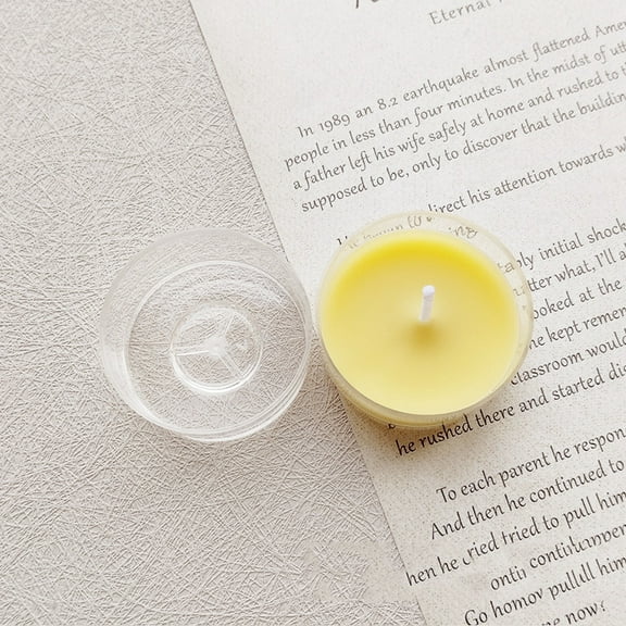 21 pc Plastic Candle Cup Clear Flat Round 39x18mm Plastic