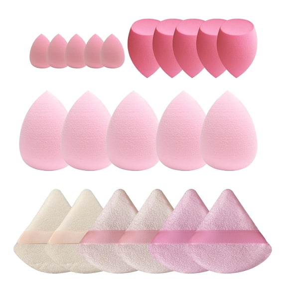 21 pcs Makeup Sponge Bulk:Blender Sponges 21 Pcs for Liquid, Cream, and Powder, Multi-colored Pink make up sponges for foundation