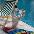 thumbnail image 1 of 21" Sculptural Serving Hand Topped Glass Side Table, 1 of 1