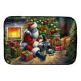 thumbnail image 1 of 21 x 14 in. Unisex Bluetick Hound & Santa Claus Dish Drying Mat, 1 of 1
