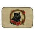 thumbnail image 1 of 21 x 14 in. Unisex Chow Chow Christmas Flowers Dish Drying Mat, 1 of 1