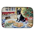 thumbnail image 1 of 21 x 14 in. Unisex French Bulldog Christmas Cookies Dish Drying Mat, 1 of 1