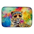 thumbnail image 1 of 21 x 14 in. Unisex Hippie Animal Leopard Dish Drying Mat, 1 of 1