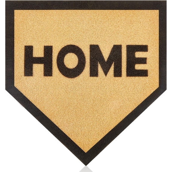 21" x 22" Baseball Rug Home Plate Doormat Imitation Coir Coco Palm Fiber Home Plate Rug Christmas Housewarming Gift for Indoor Outdoor Sports Baseball Lover$$Home Decor, Kitchen, & Other