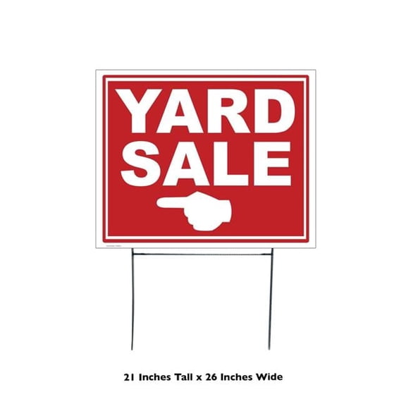 21 x 26 in. Yard Sale Left Yard Sign