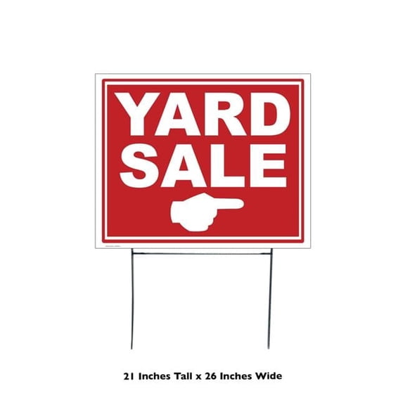 21 x 26 in. Yard Sale Right Yard Sign