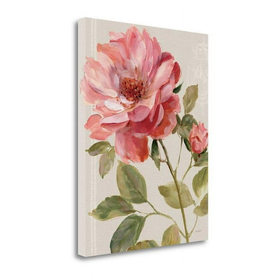 21" x 27" Harmonious Rose Linen By Lisa Audit Print on Canvas Fabric Multi-Color
