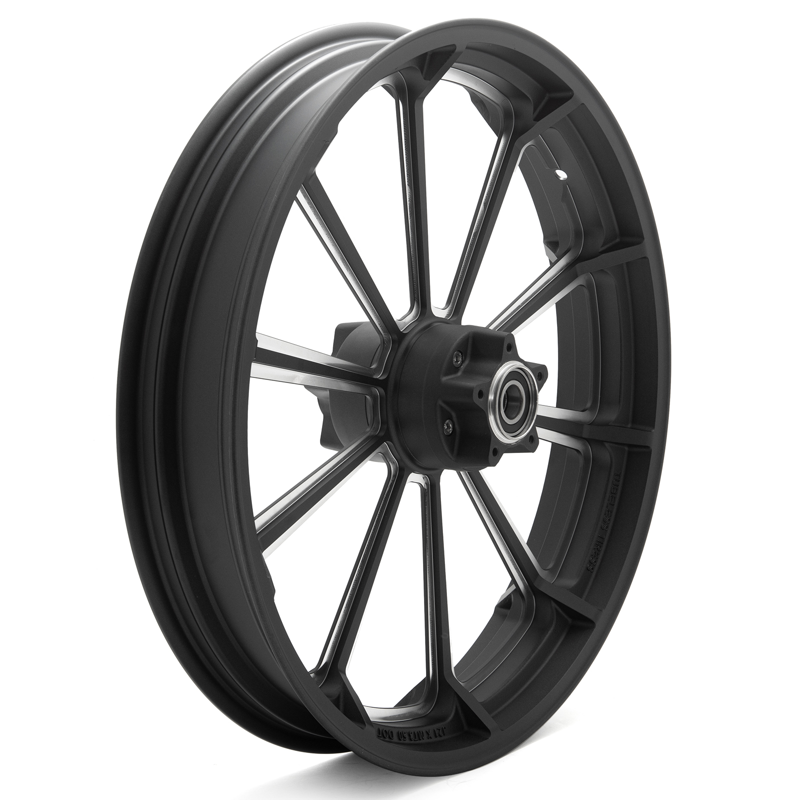 Copridado Anteriore Moto In Alluminio Per Harley Touring, Softail, Dyna, Sportster 2008+ (Coppia) - Cromo