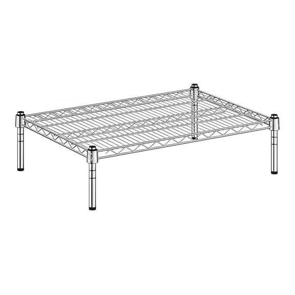 21" x 30" x 8" Wire Storage Shelf, Dunnage Rack, 1 Tier Small Shelf