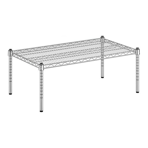 21" x 36" x 14" Wire Storage Shelf, Dunnage Rack, 1 Tier Small Shelf