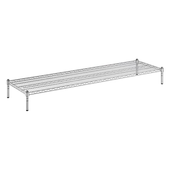 21" x 72" x 8" Wire Storage Shelf, Dunnage Rack, 1 Tier Small Shelf
