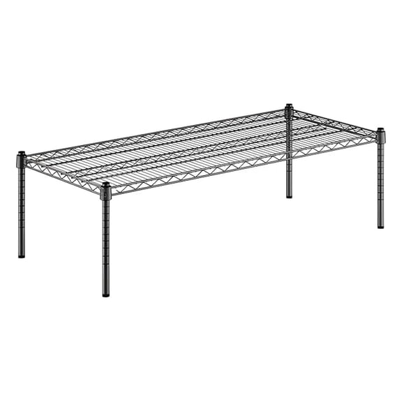 21" x " x 14" Black Epoxy Wire Storage Shelf, Dunnage Rack, 1 Tier Small Shelf