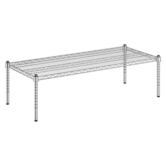 21" x " x 14" Wire Storage Shelf, Dunnage Rack, 1 Tier Small Shelf