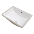 thumbnail image 1 of 21"x14" White Ceramic Rectangular Undermount Bathroom Sink with Overflow, 1 of 5