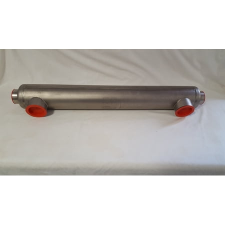 210,000 BTU Stainless Steel Tube and Shell Heat Exchanger for Pools/Spas ss