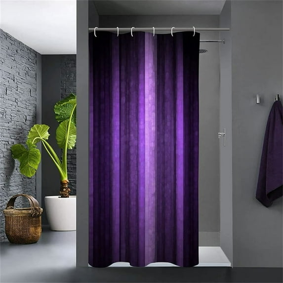 210*180 High Black and Gray Shower Curtain Set, Abstract Modern Fabric Bathroom Shower Curtain Cool Glass Texture Gradient Color Shower Curtain Eh