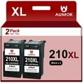 thumbnail image 1 of 210 Black Ink Cartridge for Canon 210XL Black Ink for PIXMA MP240 MP230 MP480 IP2702 IP2700 MP495 MX420 MX330 MX340 Printer(2 Pack), 1 of 9