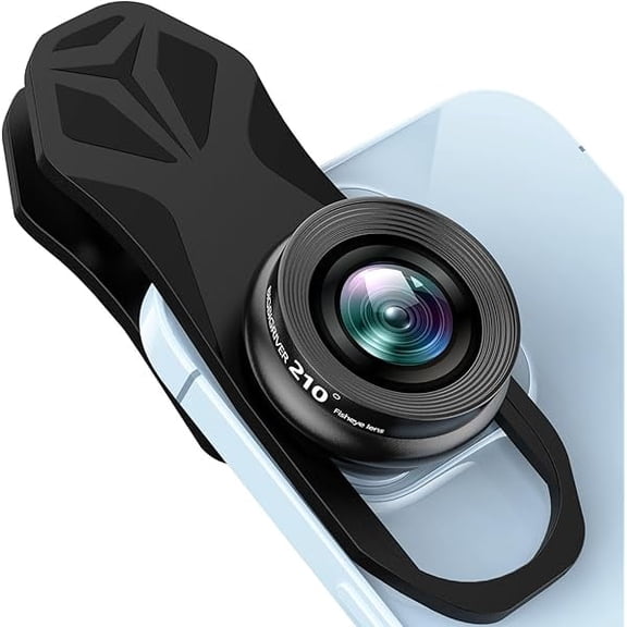 210 Fisheye Lens, Professional Cell Phone Lens for iPhone,Samsung,Pixel,BlackBerry,Ipad,Notebook,Etc,Fish Eye Lens