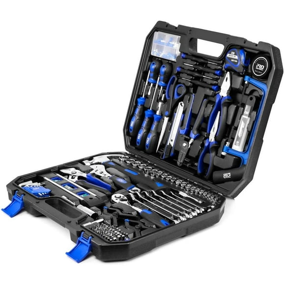 210-Piece Household Tool Kit, PROSTORMER General Home/Auto Repair Tool Set with Hammer, Pliers, Screwdriver Set, Wrench Socket Kit and Toolbox Storage Case - Perfect for Homeowner, Diyer, Handyman