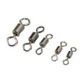thumbnail image 1 of 210 Piece Lot - 8 Different Shapes Solid Metal Fishing Swivels with Bearings and Rings Connector, 1 of 8