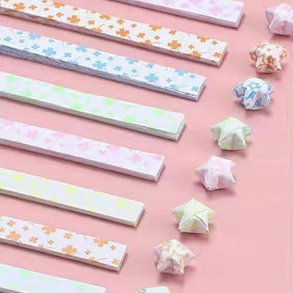 210 Sheets Lucky Star Folding Paper Strips Pastel Origami Star Paper Strips,Luminous Origami Star Paper Strips,Lucky Star Decoration Paper Strips I0X2