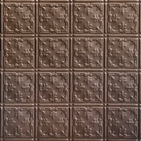 210 - Tin Plated Drop-In Ceiling Tile in Bronze (48 Sq.ft/ Pack) - 12 Pieces