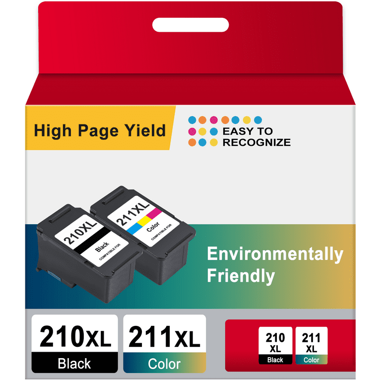 ACTUALCOLOR C, 210XL 211XL Ink Cartridge, Black Tri-Color, High
