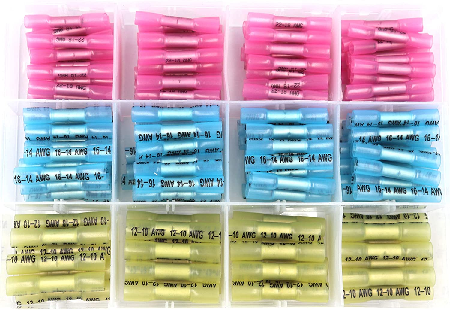 210 heat shrink terminals, crimp wire connectors, waterproof insulated terminal assembly