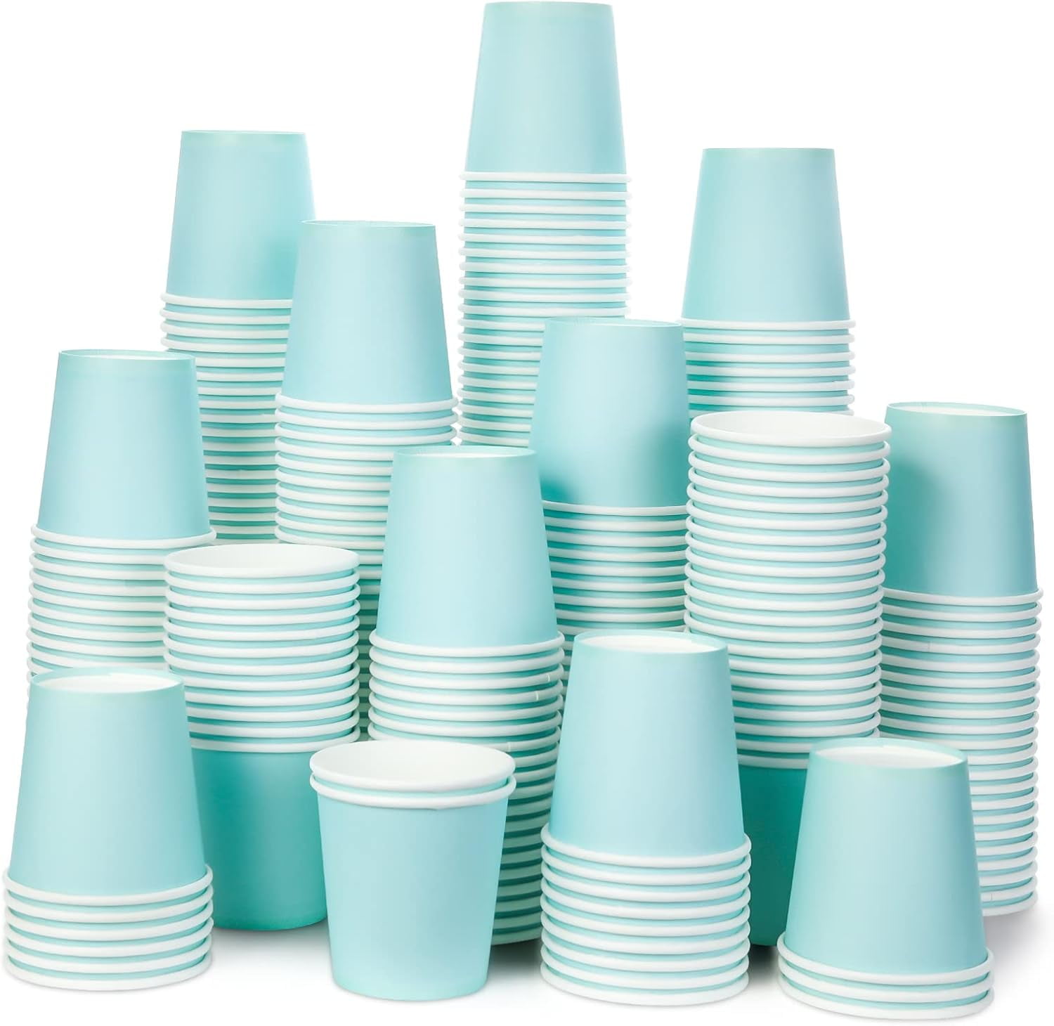 210 packs of 3 oz paper cups, sky blue mouthwash cups, disposable ...