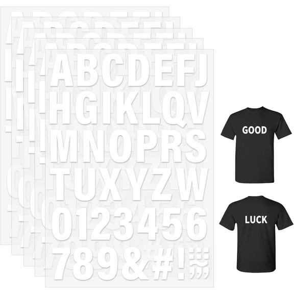 210 pcs Iron-on Heat Transfer Vinyl Letters for Clothing,2 Inch Iron On Letters A to Z, and 0 to 9 Vinyl Numbers Heat TransferLetters for DIY Printing Craft Clothing T-Shirt Jersey (White)