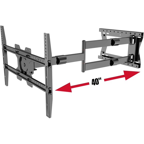 2100 Long arm TV Wall Mount for 32-75 Inch Screens Extra Long Extension up to 40 Inch Heavy-Duty TV Mount Holds up to 88 lbs Full-Motion, Swivels up to 180° Max. VESA 600x400, Black