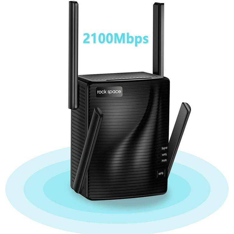 2100 Mbps WiFi Range Extender - rockspace WiFi Repeater, AC2100 Gaming  Speed WiFi Booster, Dual-Band 2.4 & 5GHz Wireless Signal Booster for Home