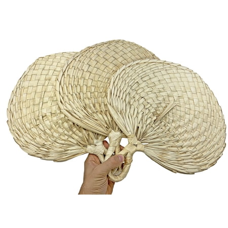 2100 pk3 Large Natural Raffia Fans Bird Toys