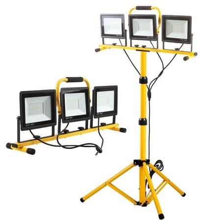 21000 Lumen Work Lights with Stand,3 Adjustable Head LED Work Light, with Adjustable and Foldable Tripod Stand, Waterproof Lamp with Individual Switch with 6500 Kelvin Color Temperature price history and forecast - Scilulu GZD031